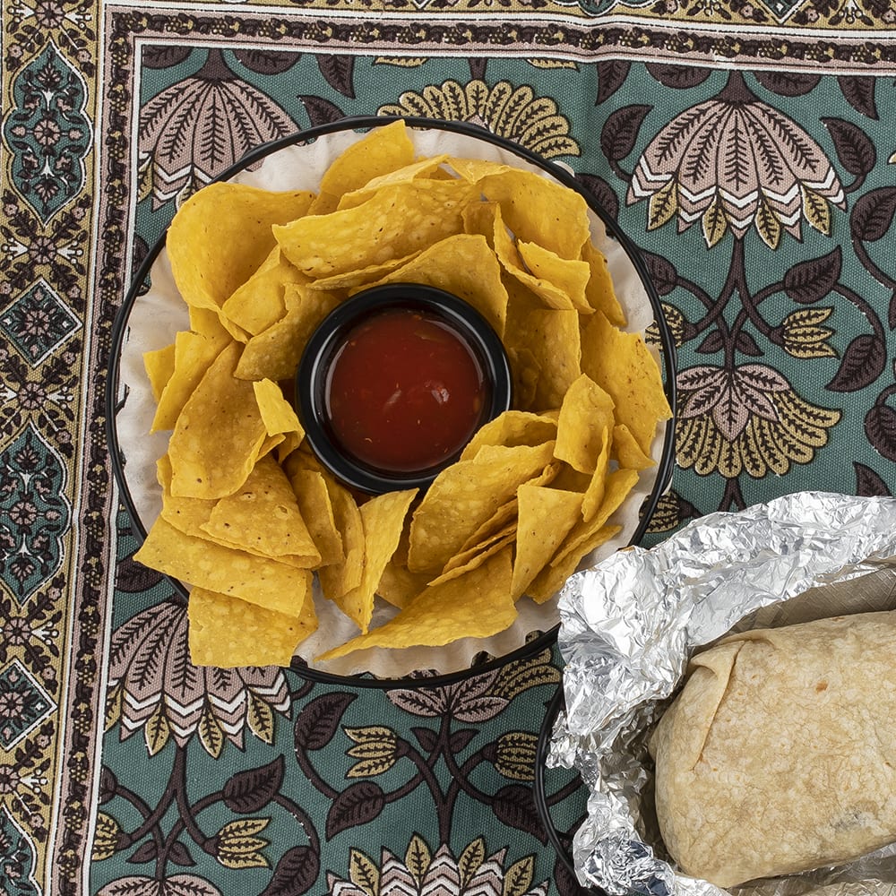 Tablecraft 10535 8" Round Serving Basket Metal, Black