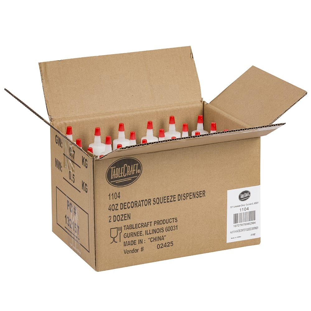 Tablecraft 1104 4 oz Chef Squeeze Dispenser, Natural