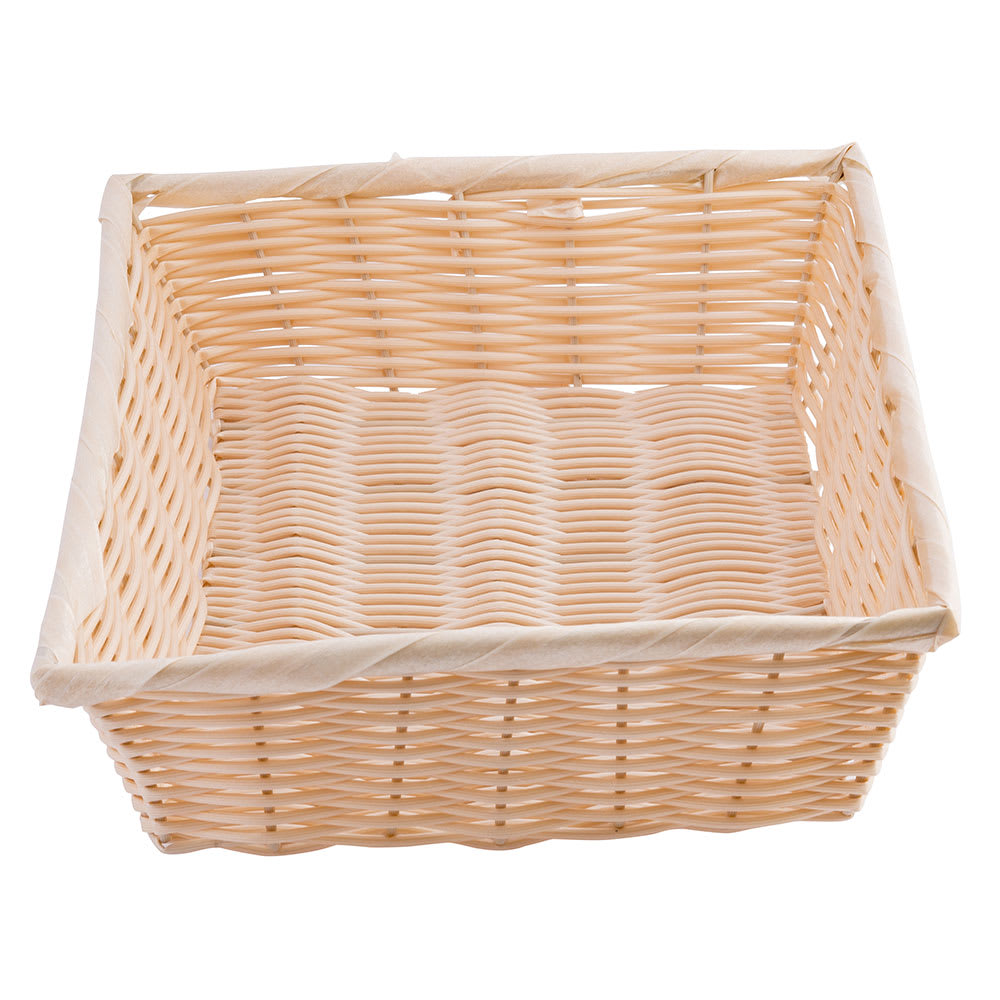 Tablecraft 1188W Handwoven Basket, 14 x 10 x 3", Polypropylene Cord