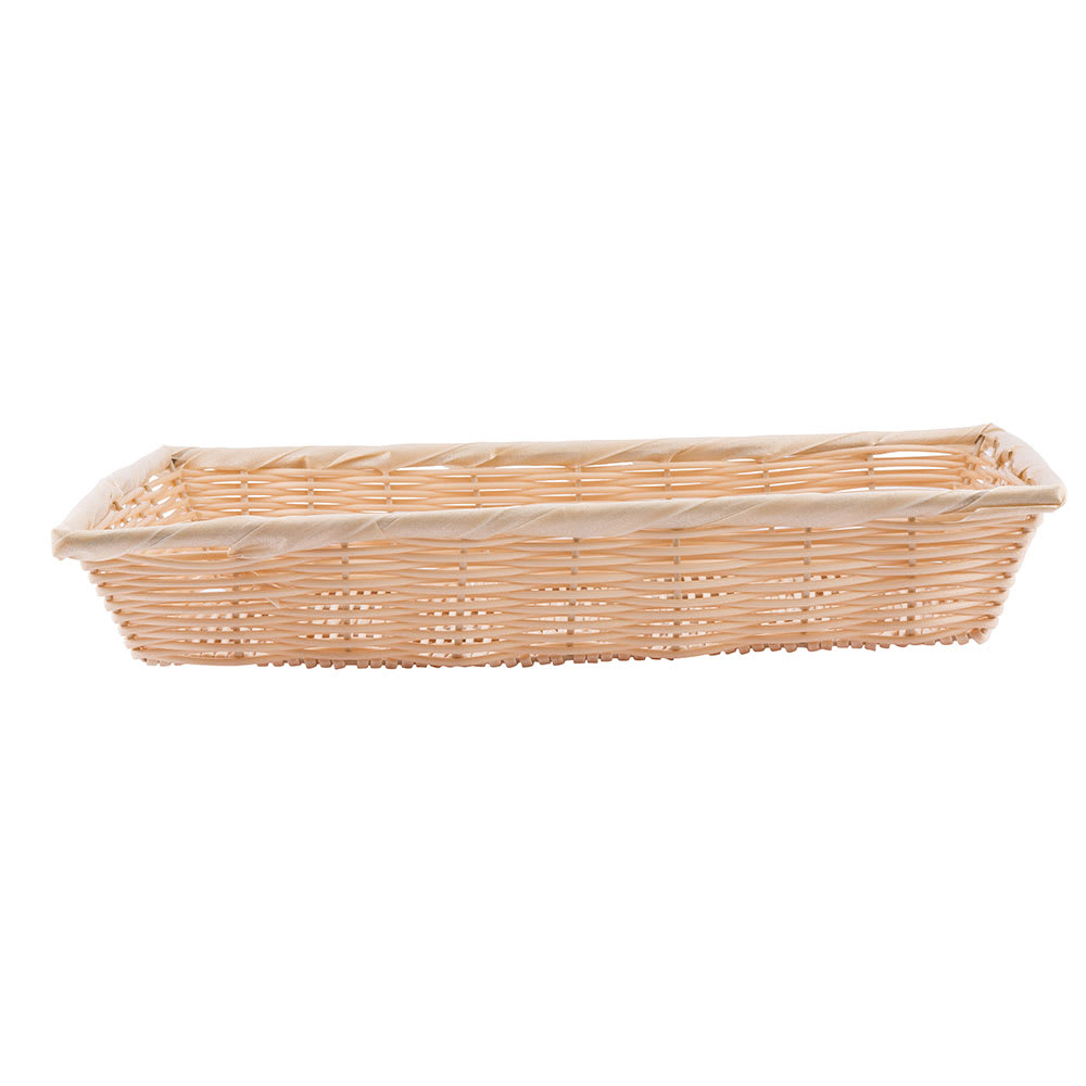 Tablecraft 1189W Handwoven Basket, 16 x 11 1/4 x 3", Polypropylene Cord