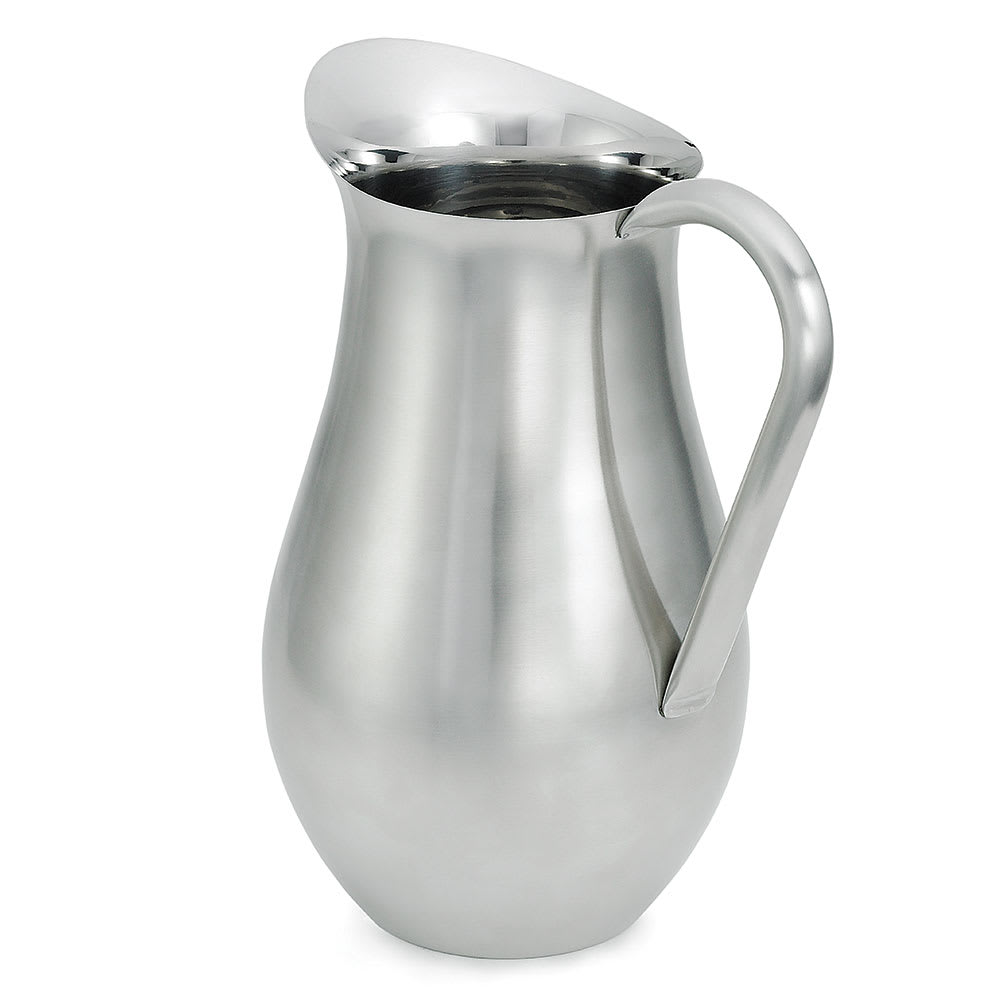 Tablecraft 204 3Quart Bell Water Pitcher, Stainless Steel, Satin Finish
