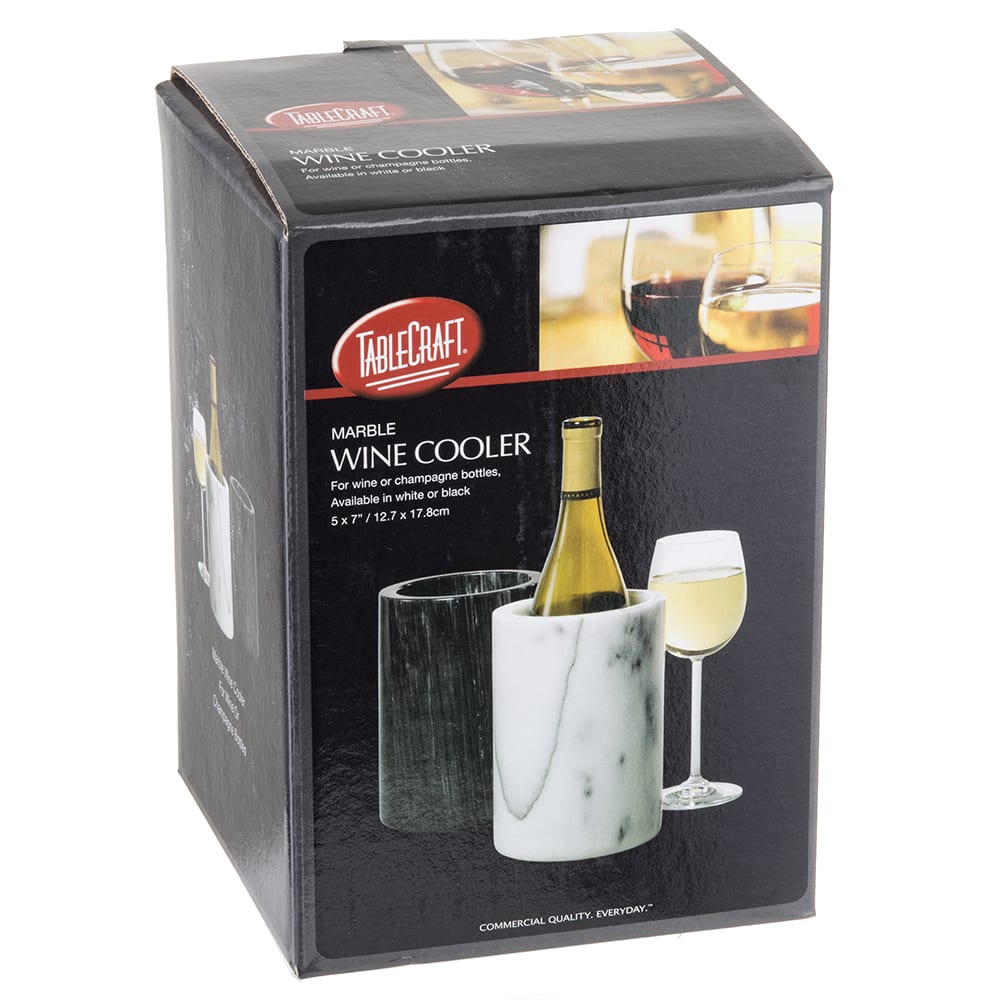 Tablecraft 5488W 7" Wine Cooler Marble, White