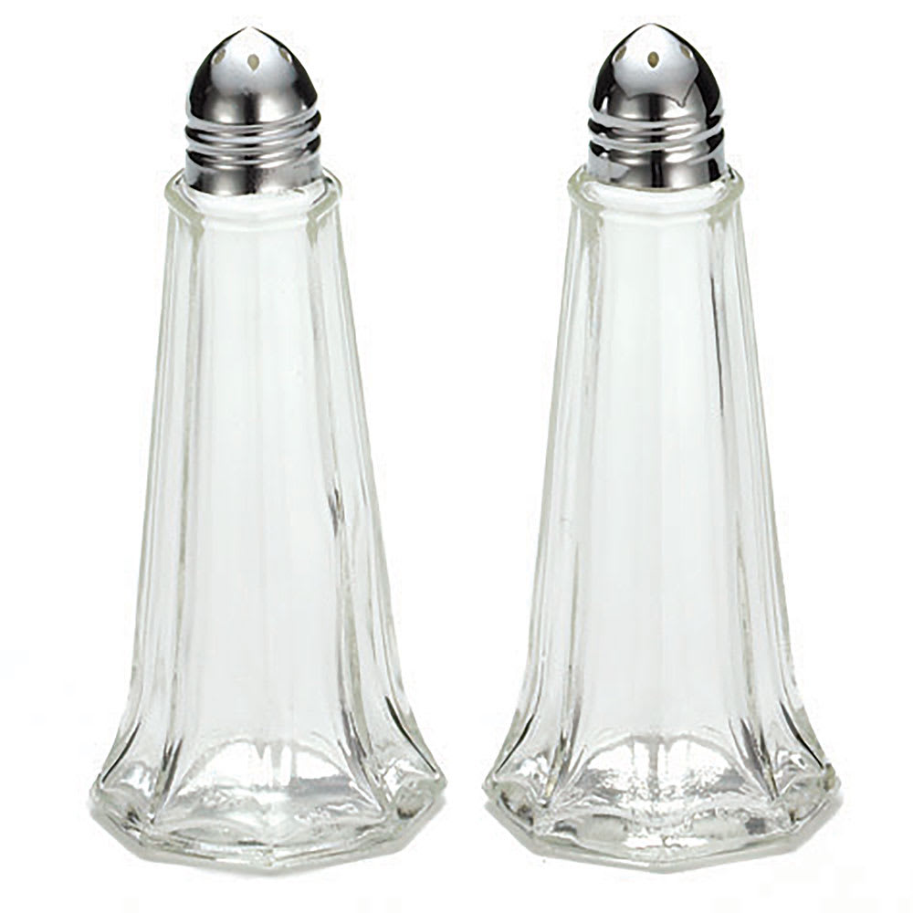 Tablecraft 83S&P 1 oz Salt/Pepper Shaker - Glass, 4 3/8