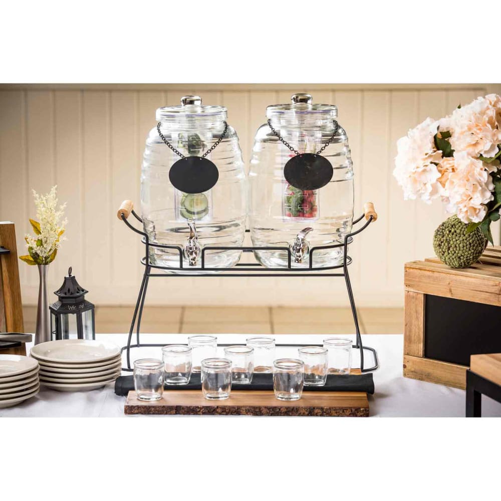 Tablecraft BDG1000 2 1/2 Gallon Beehive™ Glass Beverage Dispenser w