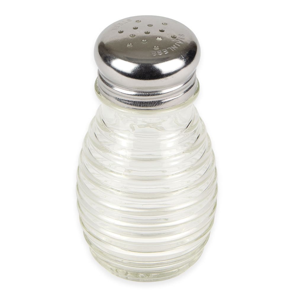 Tablecraft C132-12 Glass 3 oz Salt / Pepper Shaker - Dozen