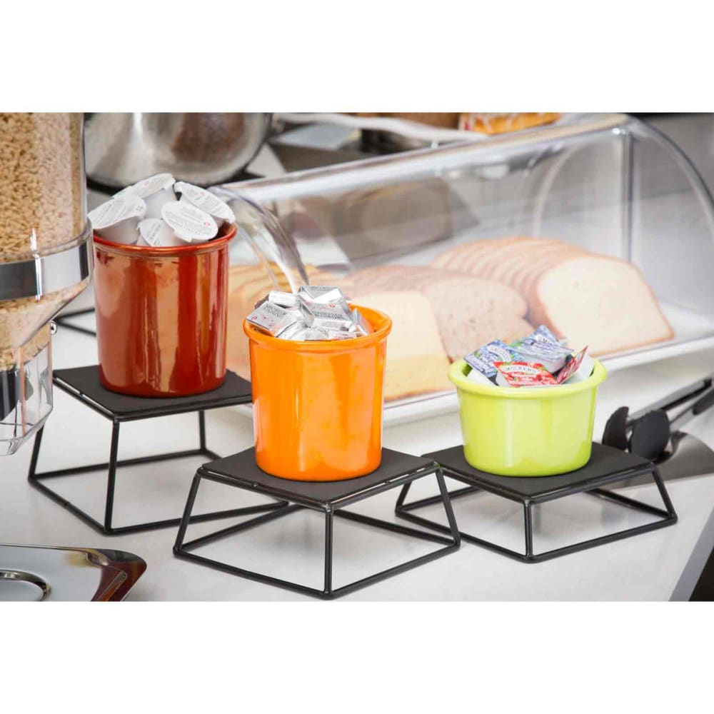 Tablecraft BKR4 4 Piece Rectangular Metal Riser Set w/ Non-Slip Rubber ...