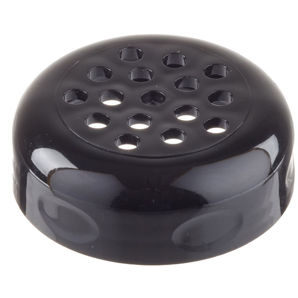 Tablecraft C260TBK Perforated Plastic Shaker Top For 6 or 8 oz, Black