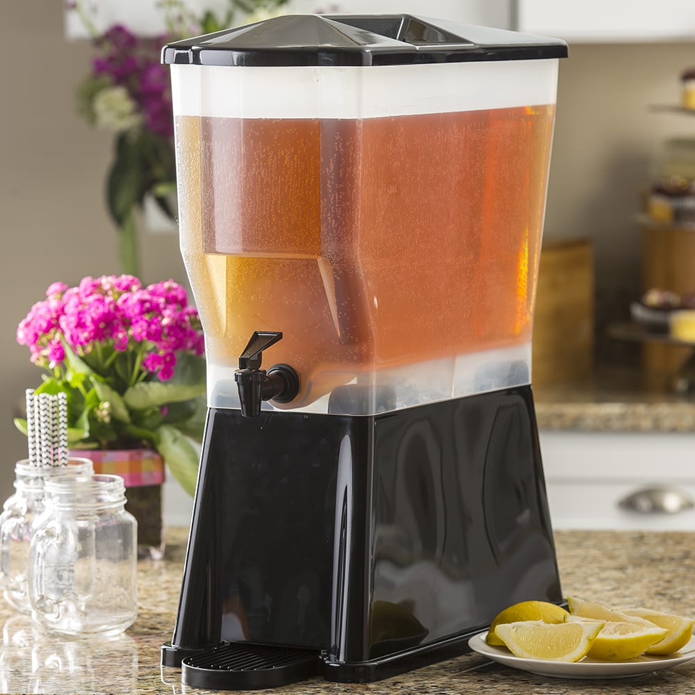 Tablecraft H353DP 3 gal Beverage Dispenser Plastic Container, Black Base