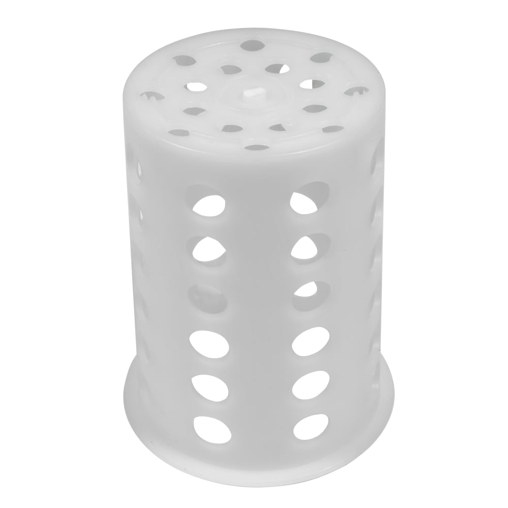 Tablecraft PP33 Flatware Cylinder, 4 1/4" X 5 1/2 in, Polypropylene, White