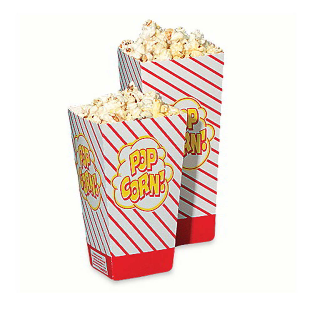 500 Pack 46 Ounce Round Paper Movie Theatre Concession Popcorn Cups  Yellow 