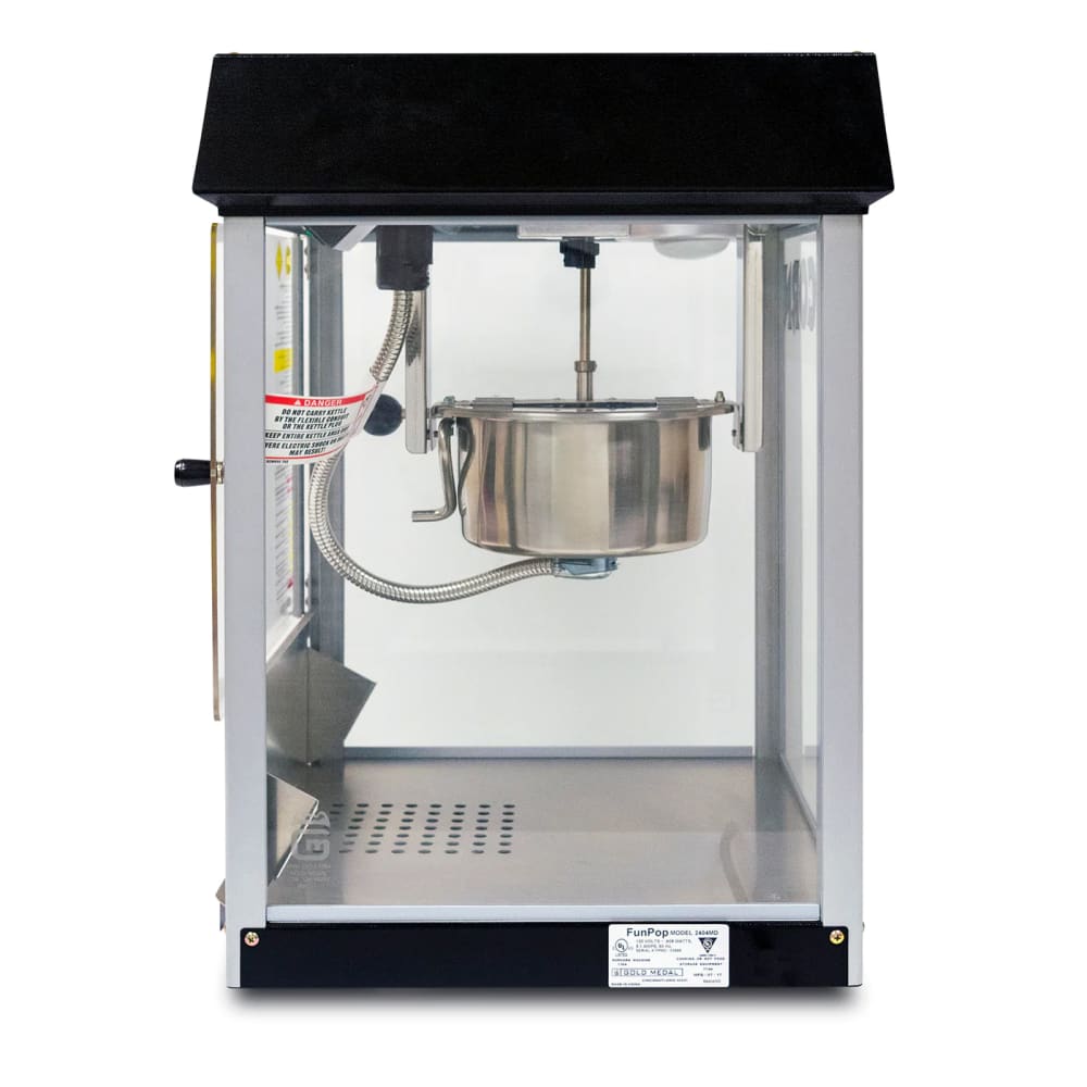 Gold Medal 2404MD FunPop Popcorn Machine w/ 4 oz EZ Kleen Kettle & Midnight Dome, 120v