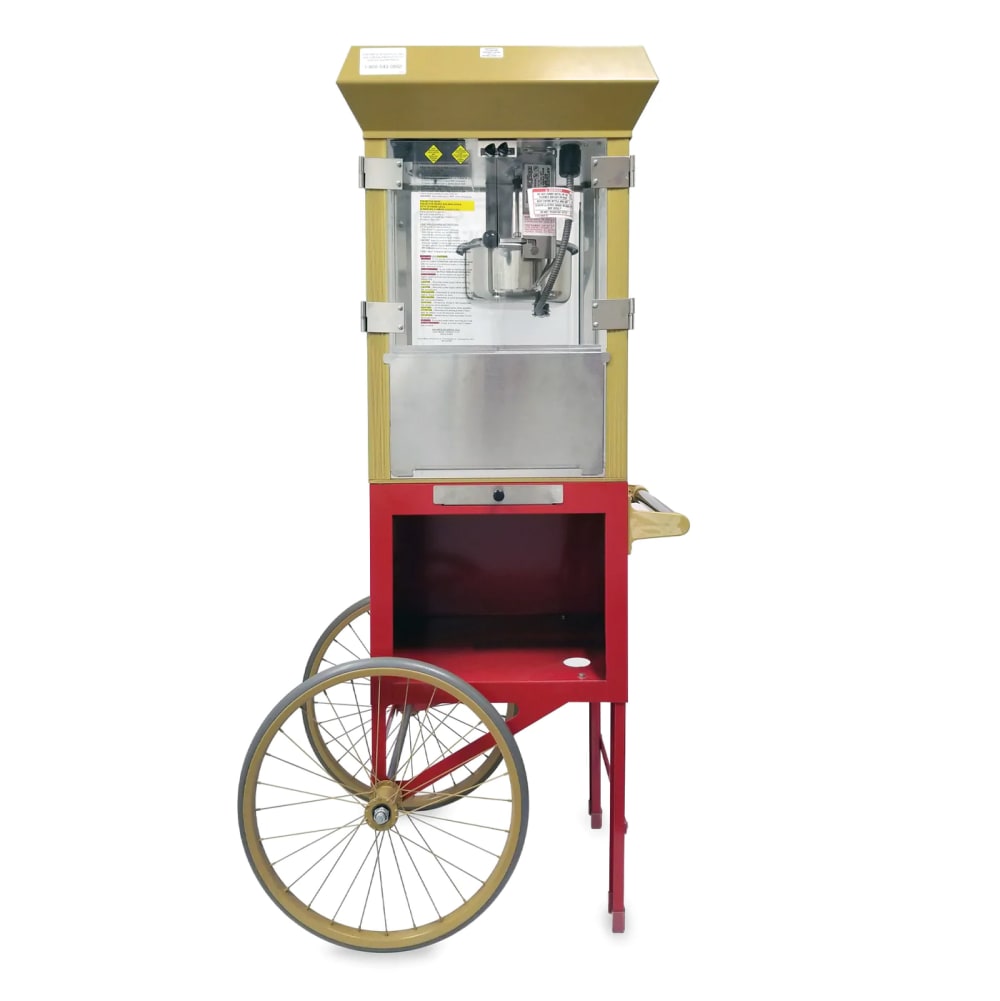 Gold Medal 2660GT Antique Deluxe Popcorn Machine w/ 6 oz Kettle & Gold