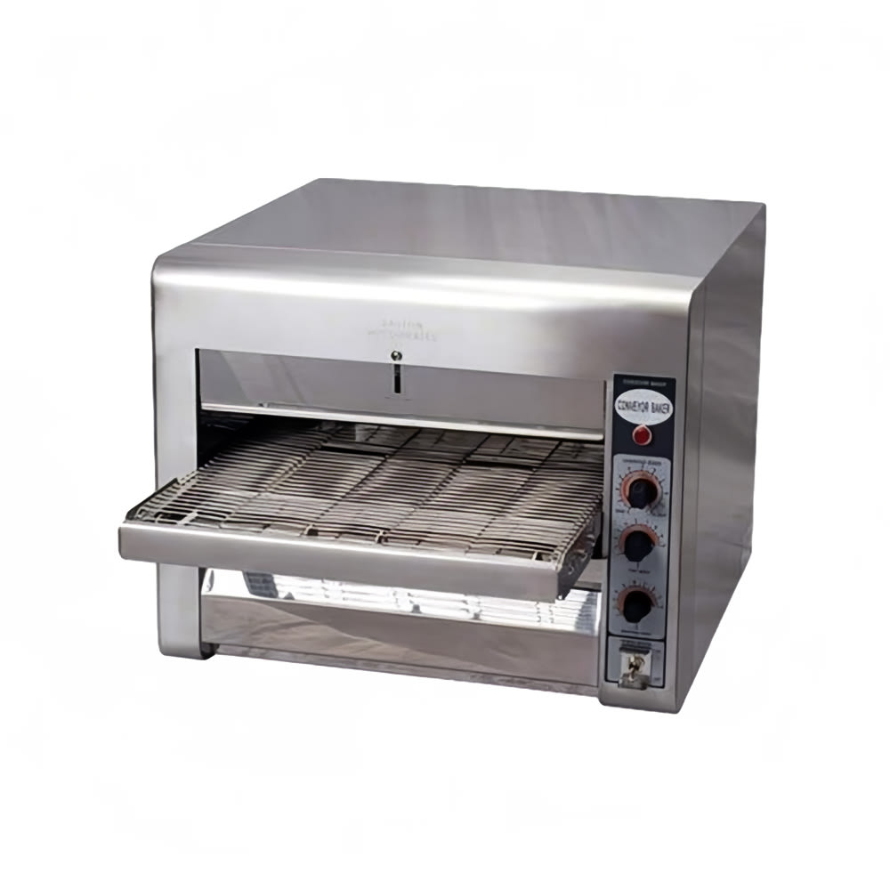 DoughXpress DXPCB001 18 1/2" Electric Countertop Conveyor Oven 14"W Belt, 220240v/1ph