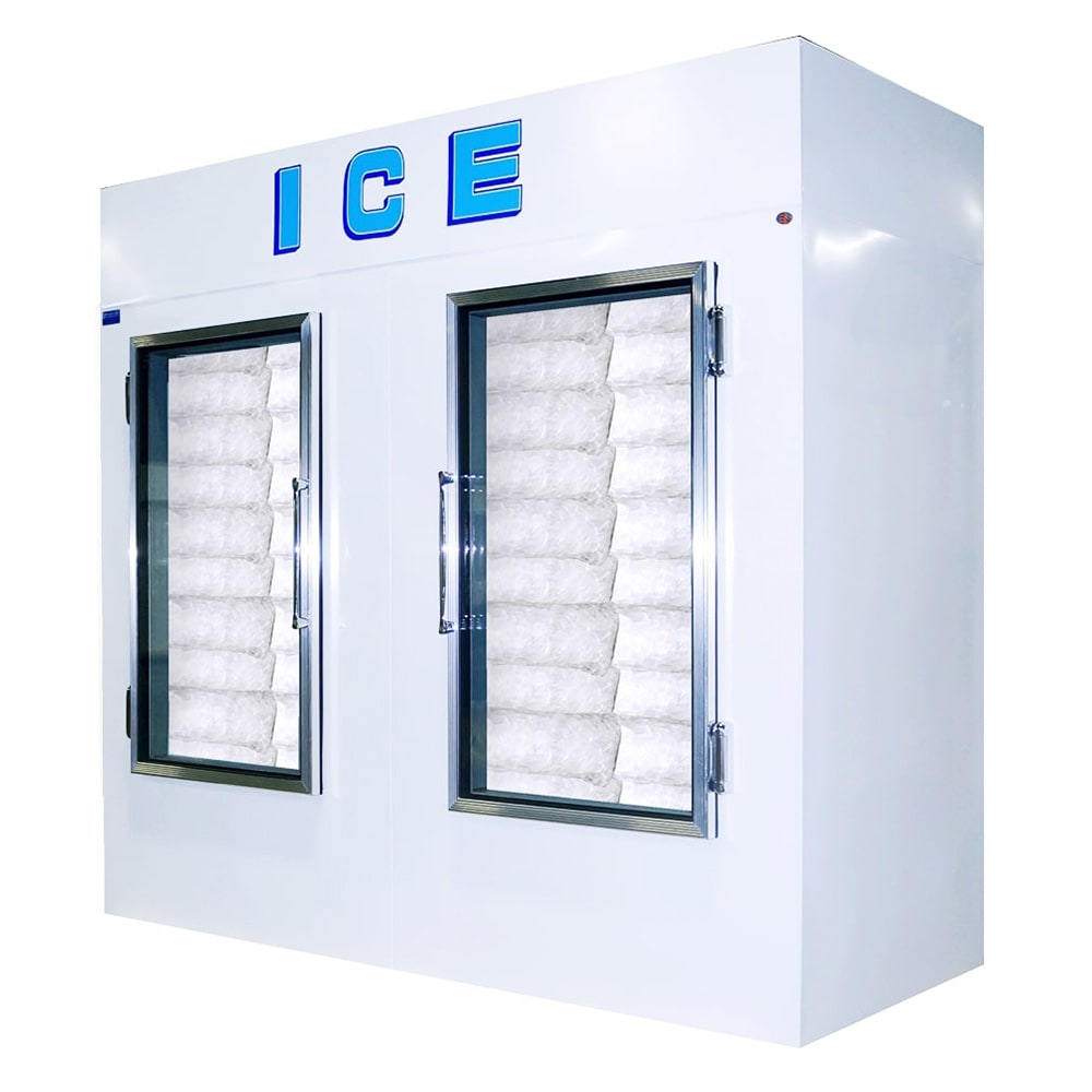 Polar Temp 650CWG 70 1/4" Indoor Ice Merchandiser w/ (75) 20 lb Bag