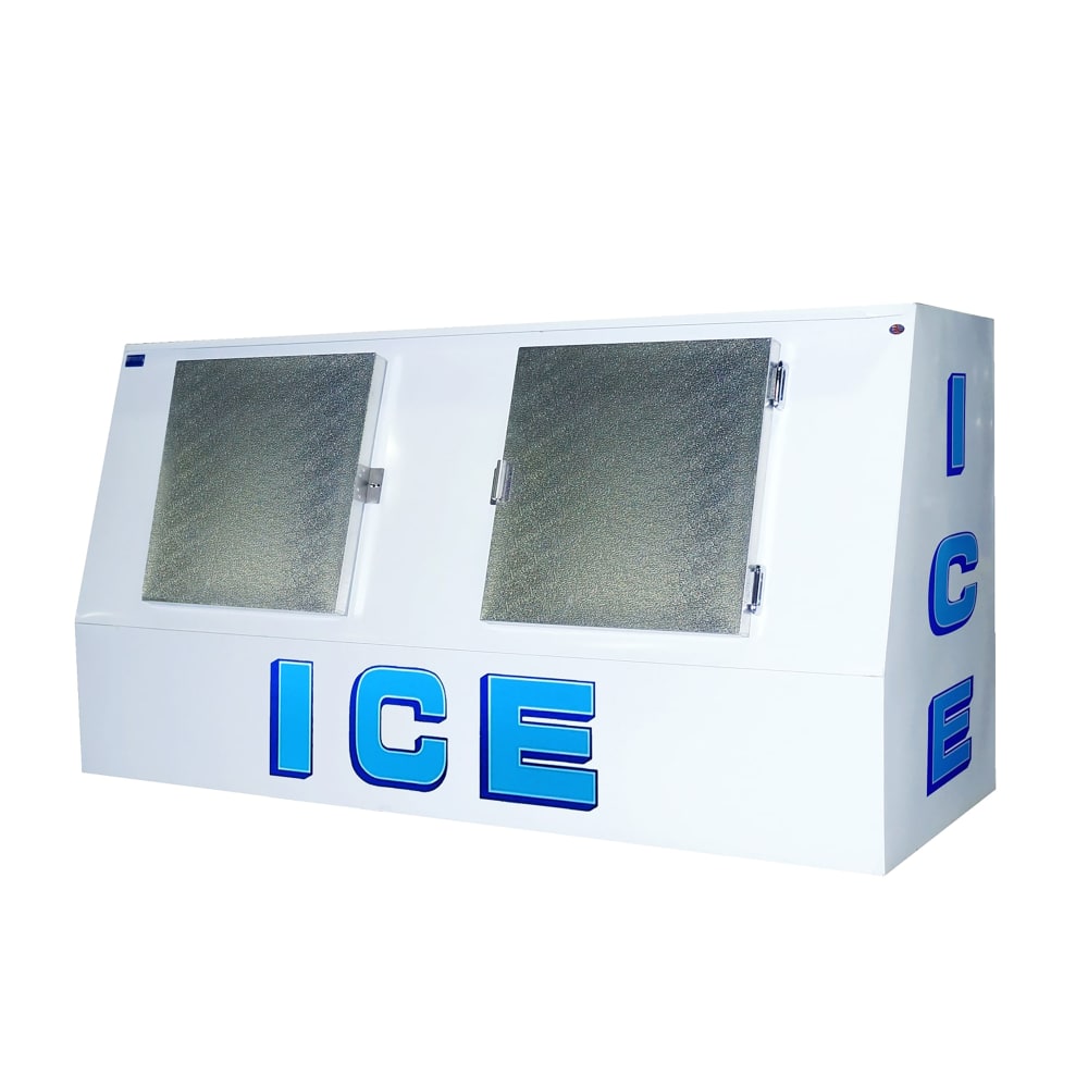 Polar Temp VT570AD 96" Outdoor Slanted Ice Merchandiser w/ (73) 20 lb