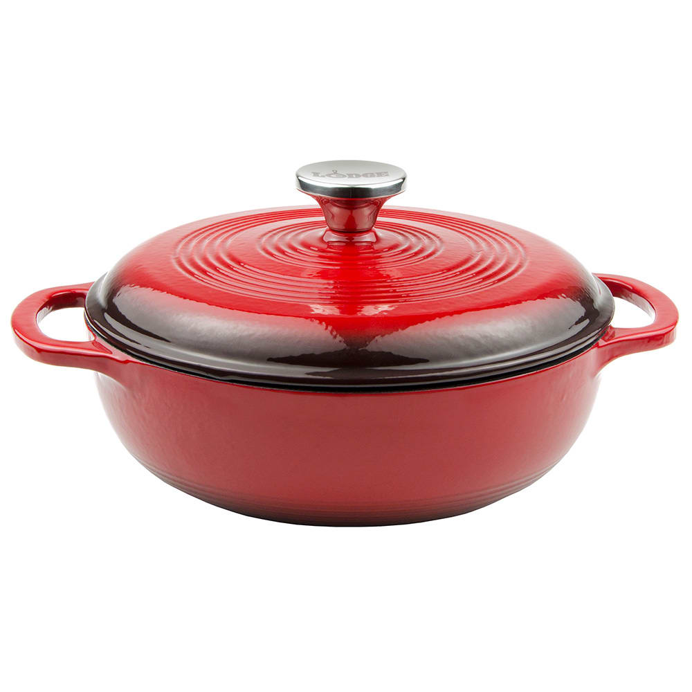Lodge EC3D43 3 qt Cast Iron Dutch Oven, Enamel, Island Spice