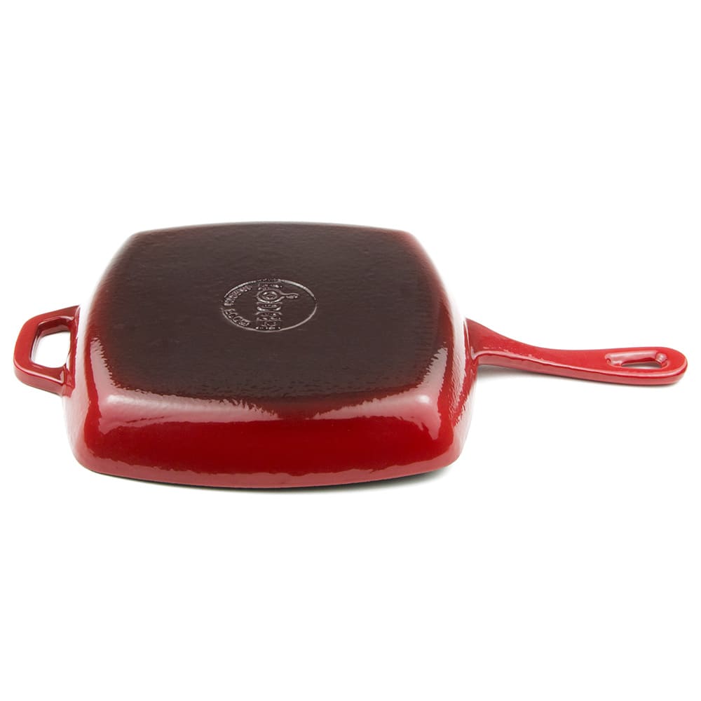 Lodge ECSGP43 10" Square Cast Iron Grill Pan w/ Matte Black Enamel