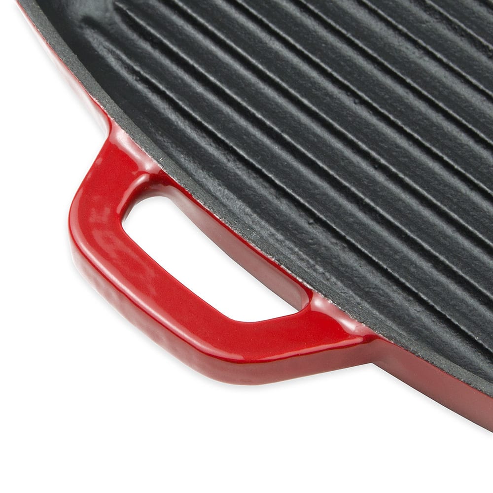 Lodge ECSGP43 10" Square Cast Iron Grill Pan w/ Matte Black Enamel