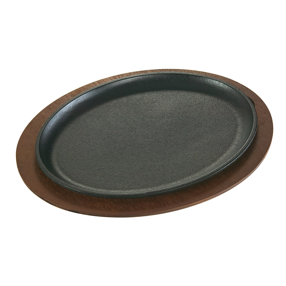 Lodge LJOSH3 Jumbo Oval Cast Iron Serving Griddle, 13x10"