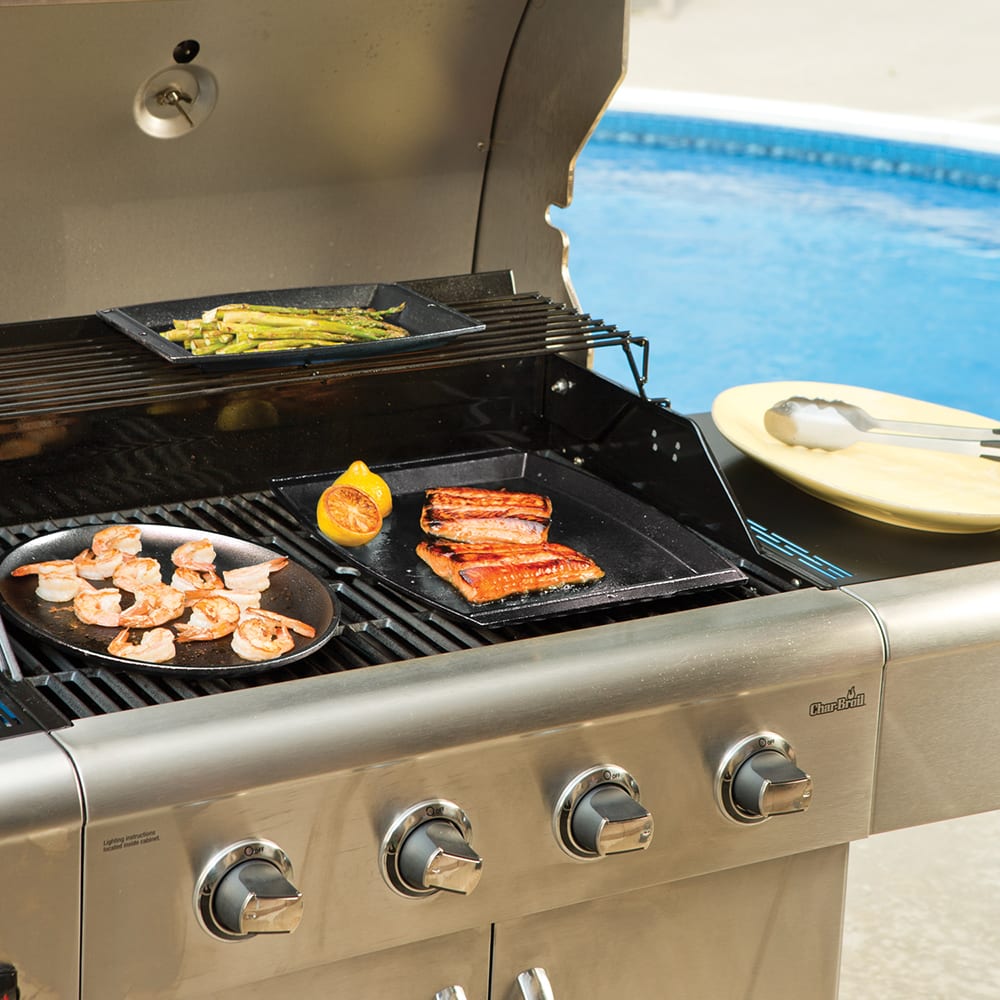 Lodge LJOSH3 Jumbo Oval Cast Iron Serving Griddle, 13x10"