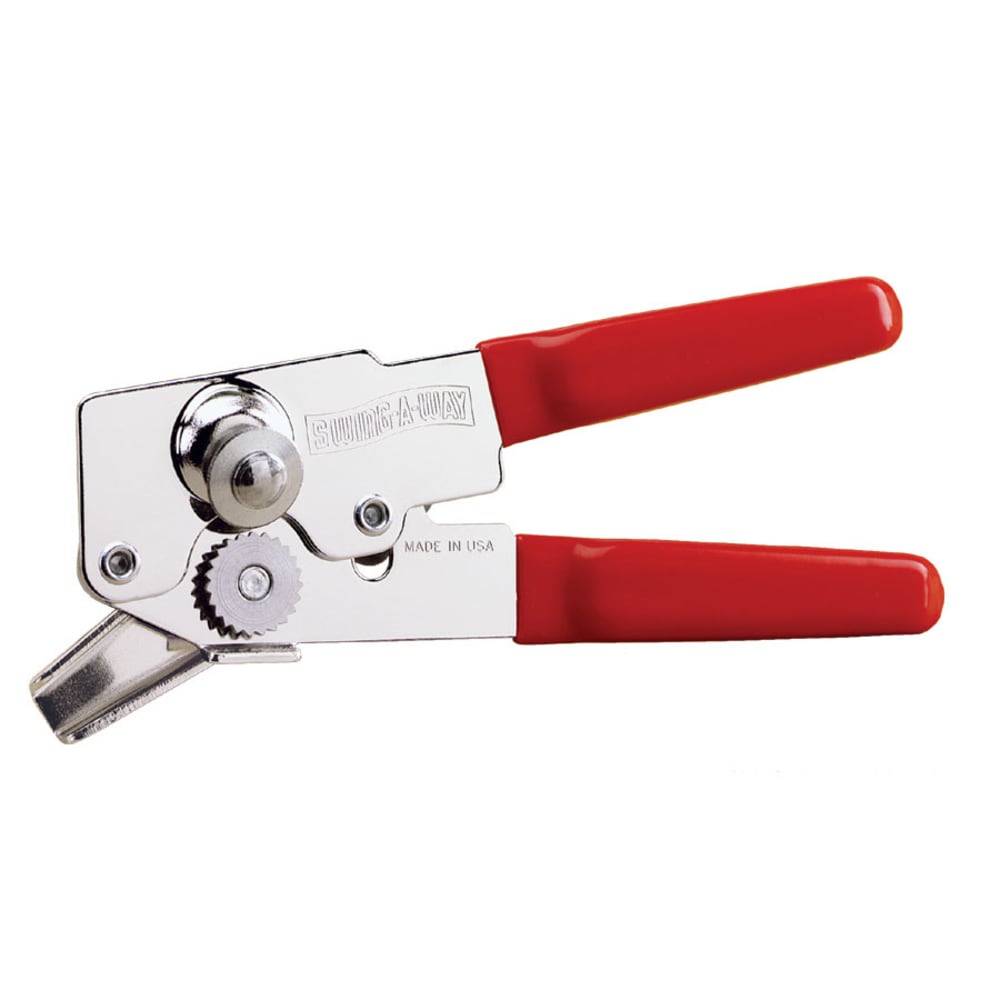 Swing-A-Way Compact Kitchen Can Opener with Ergonomic Comfort Handles - Red  - New