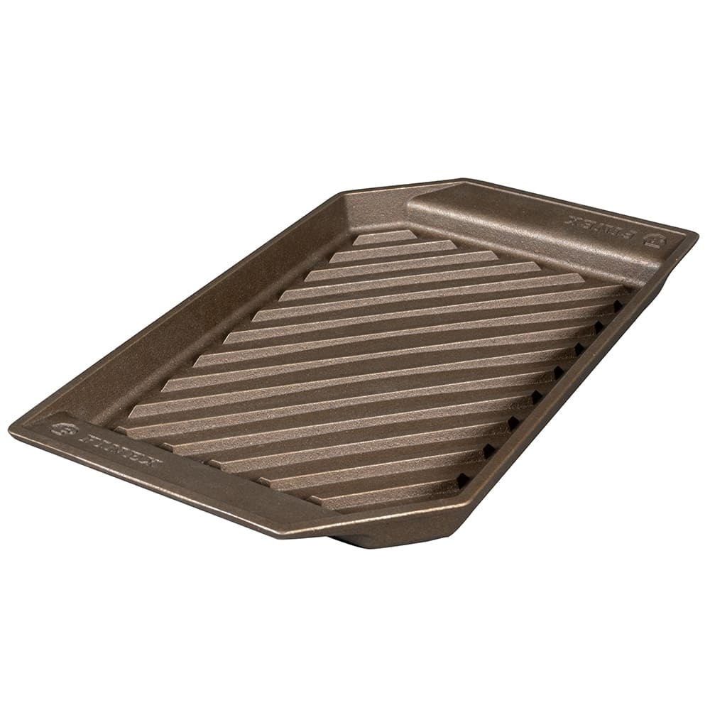 Finex G1510001 Seasoned Cast Iron Lean Grill Pan Grooved, 15" x 9"