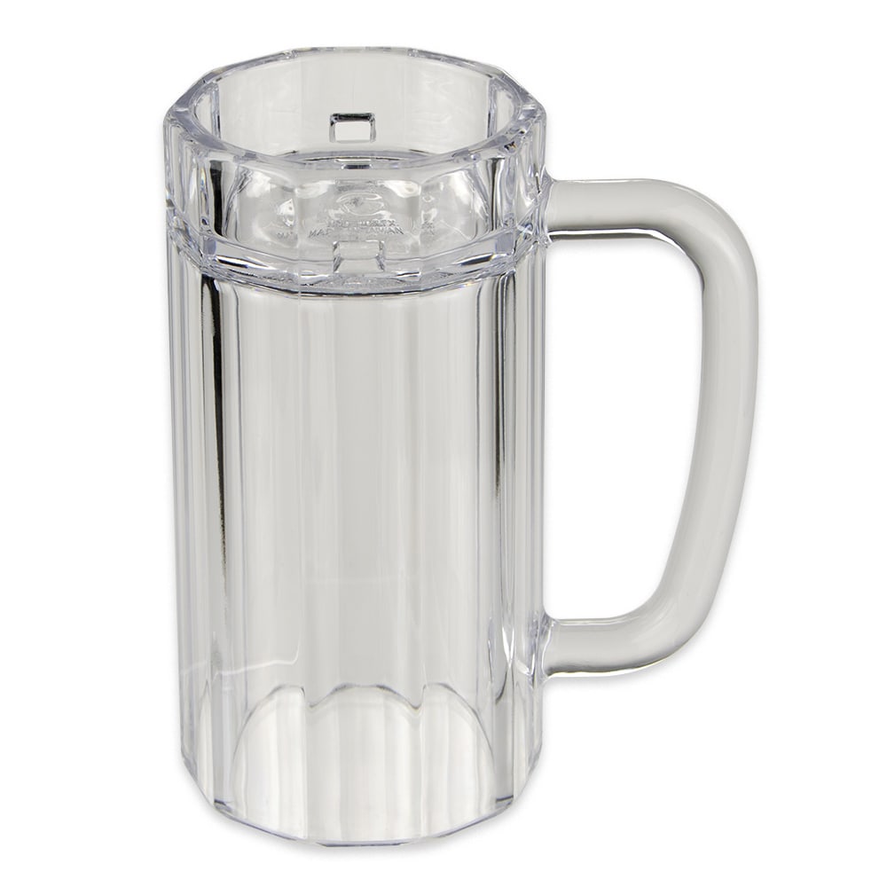 Pack of 12 GET Shatter-Resistant Plastic Beer Mug / Stein 00086-1-SAN-CL 16 Ounce BPA Free ,Clear 