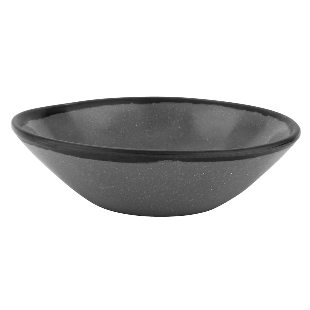 GET B180GR 16 oz Pottery Market™ Salad/Soup Bowl Melamine, Speckled Gray w/ Black Trim