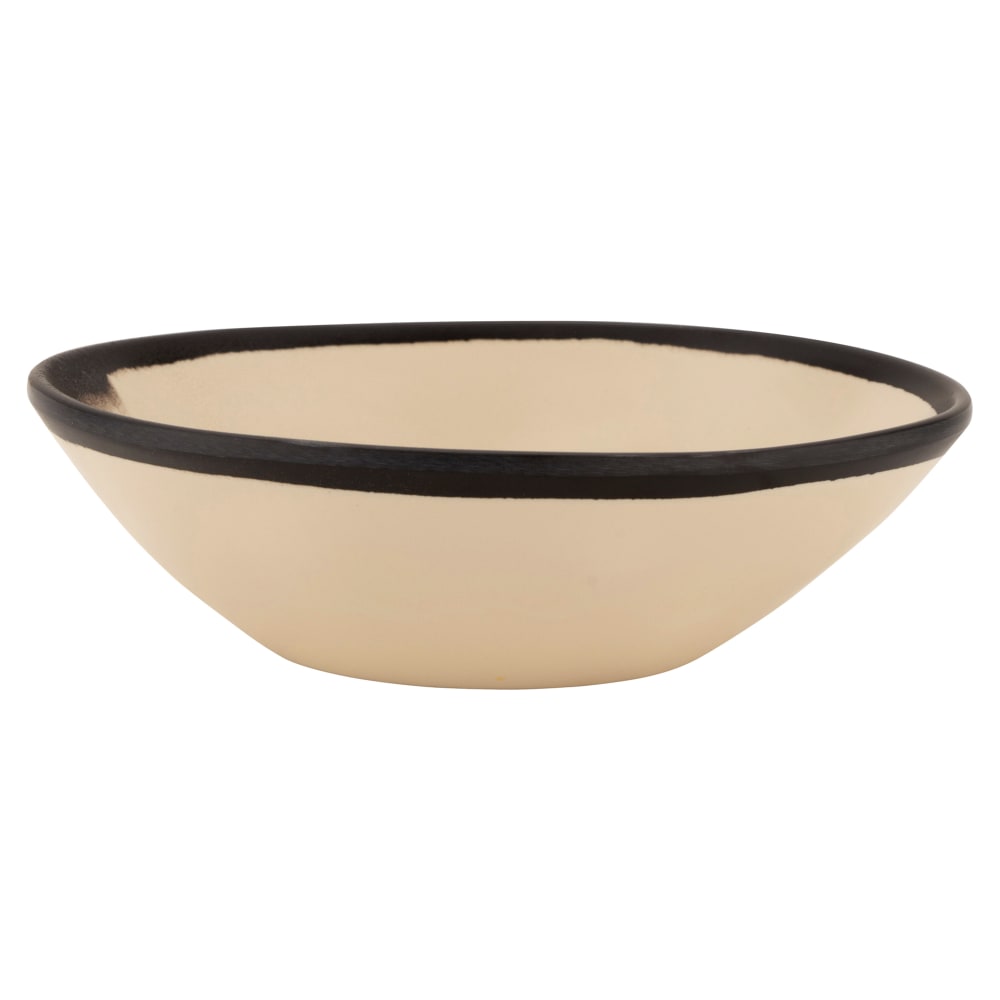 GET B180MA 16 oz Pottery Market™ Salad/Soup Bowl Melamine, Manila w/ Black Trim