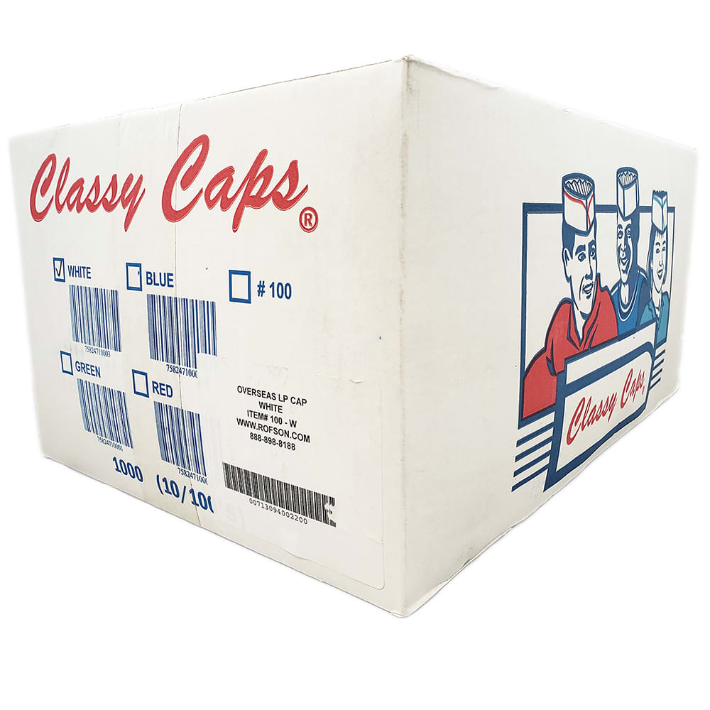 Disposable Overseas Cap Box of 100 Caps 