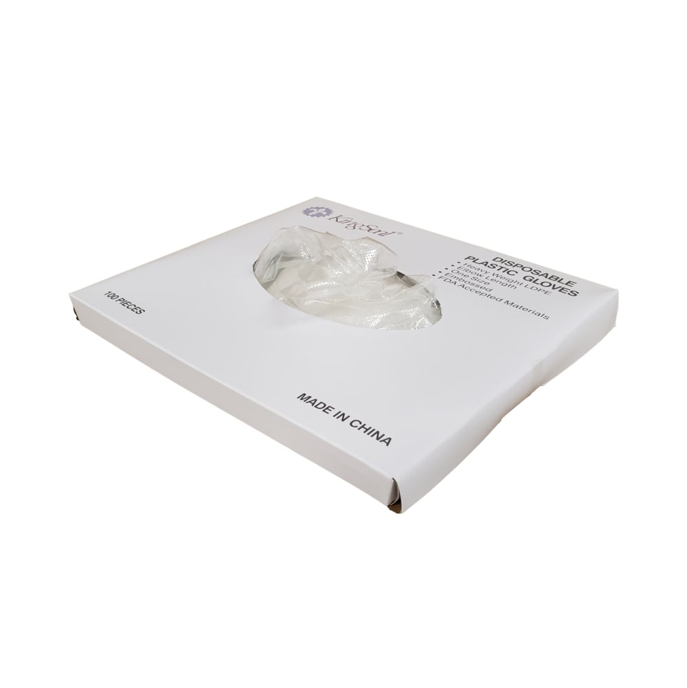 Rofson DEG500 Disposable Elbow Gloves Poly, Clear