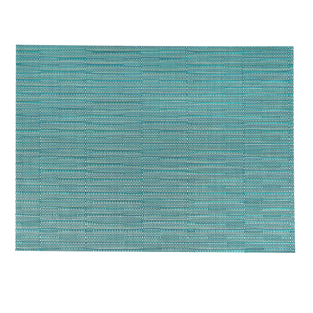 Risch GA7002 Rectangular Woven Vinyl Placemat 16" x 12", Aqua