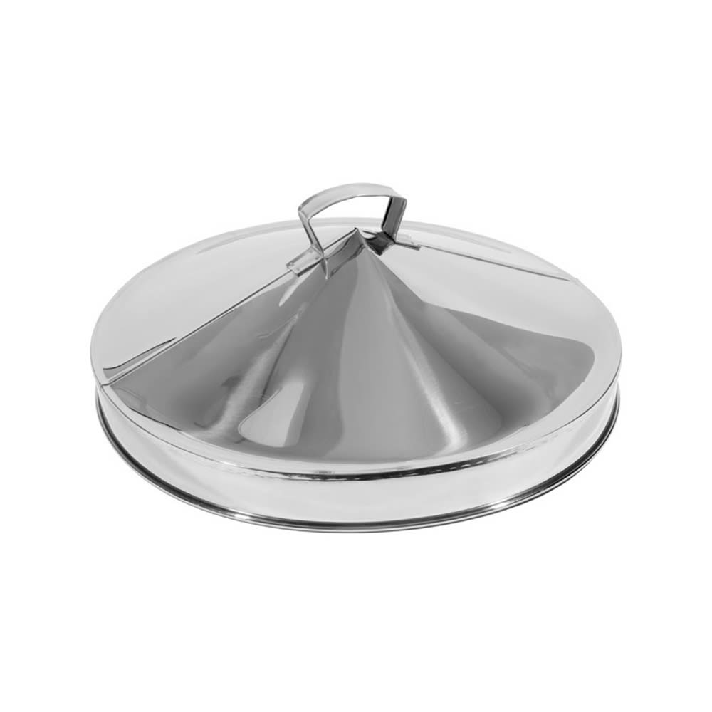 Winco WKCS-18 17-3/4 Stainless Steel Wok Cover with Handle