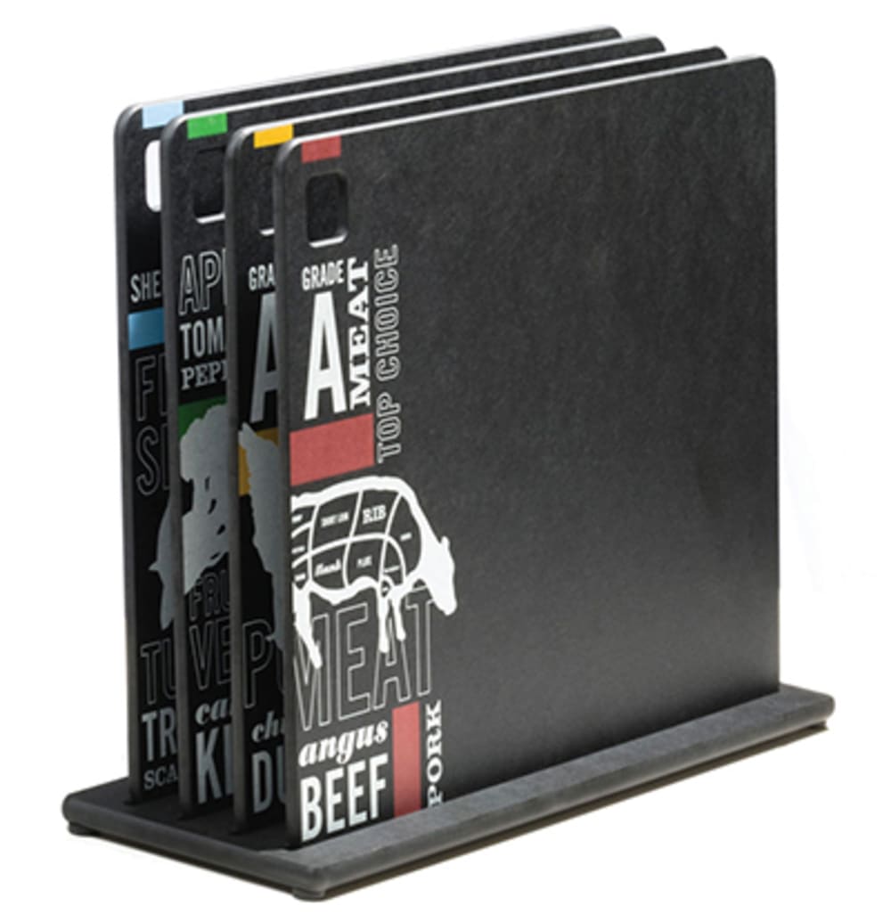 Epicurean 326141102SET Cutting Board Set w/ Stand & 4Cutting Boards