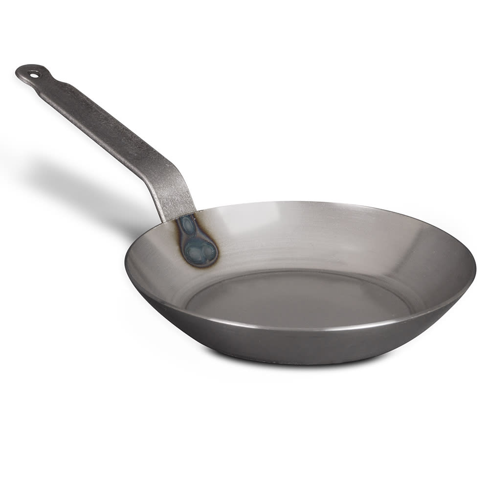 Matfer Bourgeat 062001 8 5/8" Black Carbon Steel Frying Pan w/ Solid