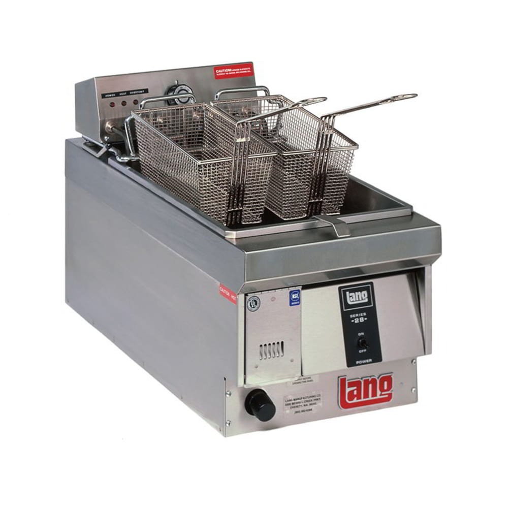 Lang 130F Countertop Electric Fryer (1) 28lb Vat, 208v/3ph