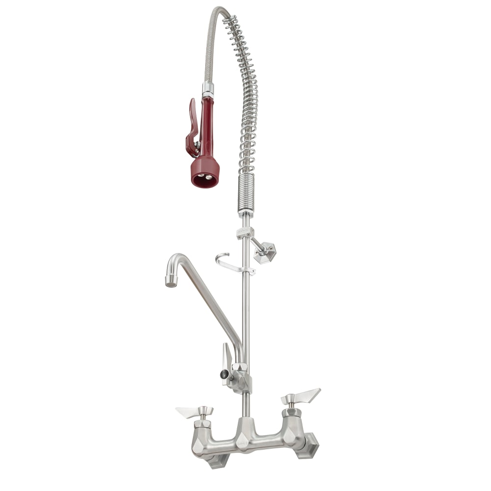 Krowne DX109 Wall Mount Pre Rinse Unit w/ Add On Faucet & 44" Hose 1