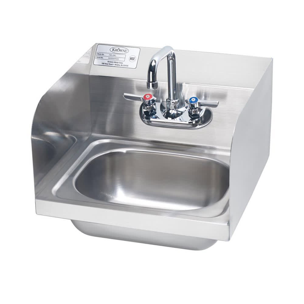 Krowne HS26L Wall Mount Commercial Hand Sink w/ 14"L x 10"W x 6"D Bowl