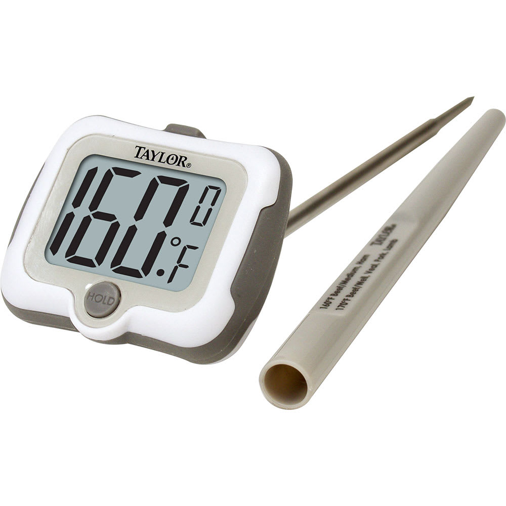 Taylor 9836 Digital Thermometer w/ 5 Stem & Swivel Head, -40 to 450 Degrees F, Stainless Steel Pocket & Probe Thermometer