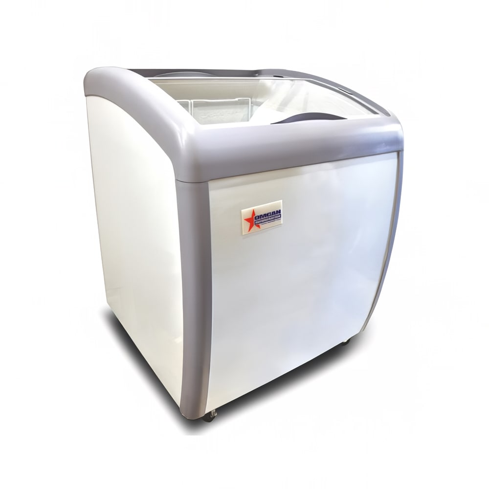 Omcan 31455 26 1/4" Mobile Ice Cream Freezer w/ 2 Baskets White, 110v