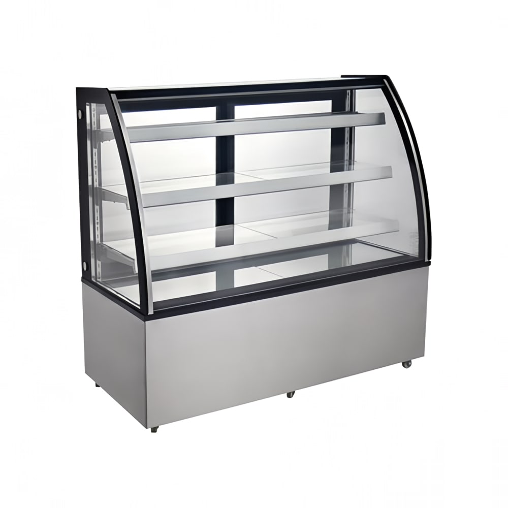 Omcan 44503 60" Full Service Bakery Display Case w/ Curved Glass (4