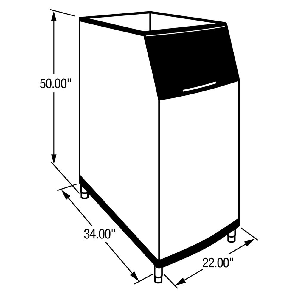 Manitowoc Ice B420 22"W 310lb Ice Bin w/ Lift Up Door
