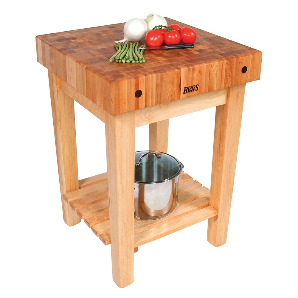 John Boos Gb 4 Maple Top Butcher Block Work Table W Undershelf 24l X 24d 