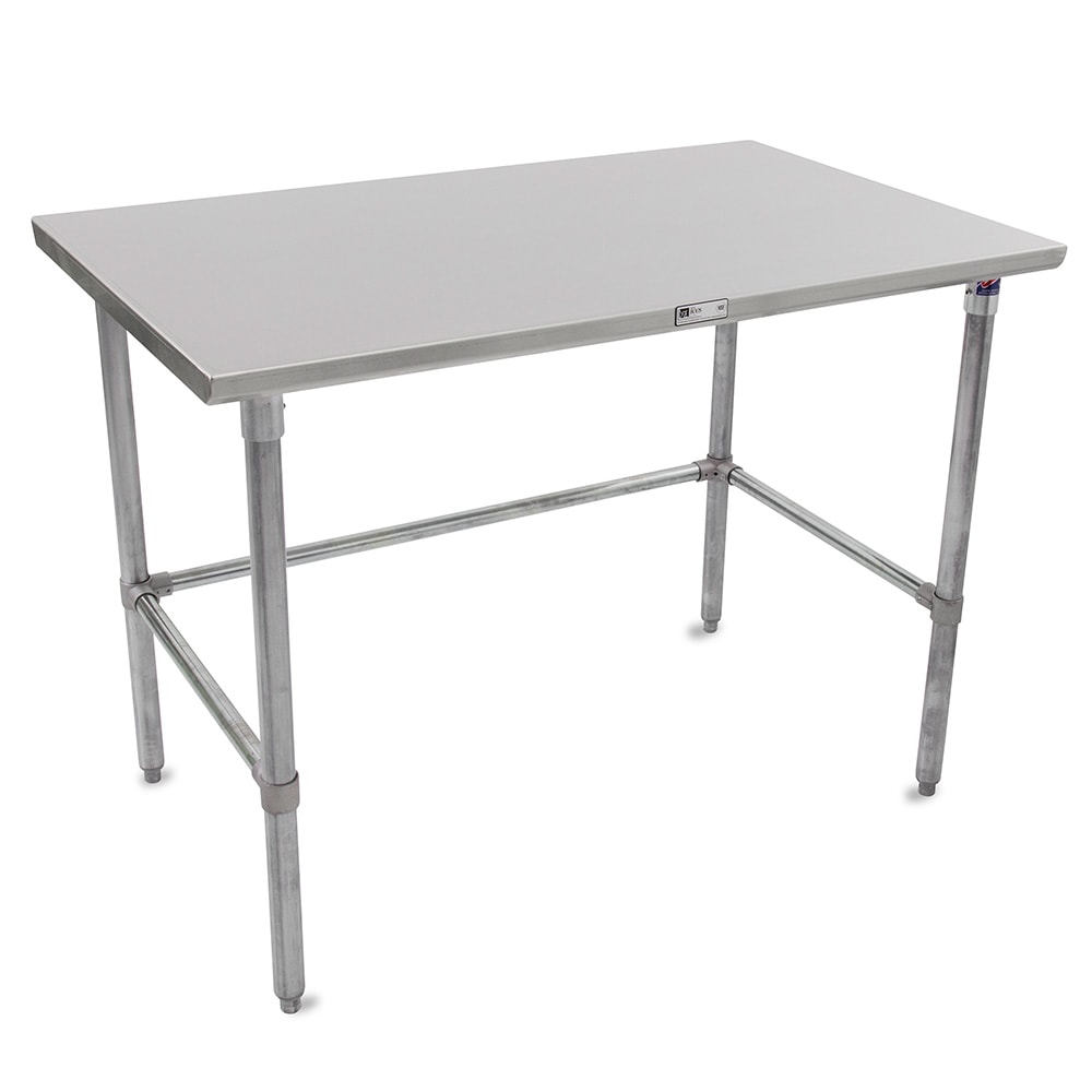 36 x 30 John Boos ST6-3036GBK 16 Gauge Stainless Steel Work Table with Galvanized Base and Bracing 