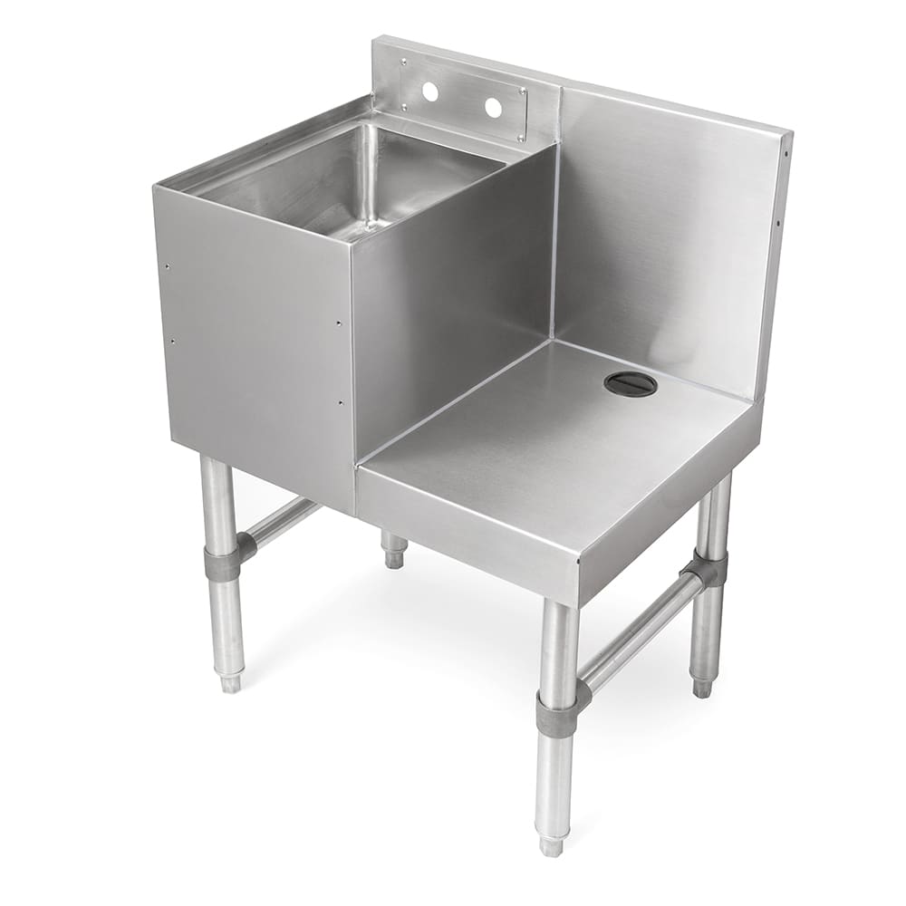 John Boos UBBS1824X 24" Underbar Station w/ Dump Sink 18"D x 32 1/2"H