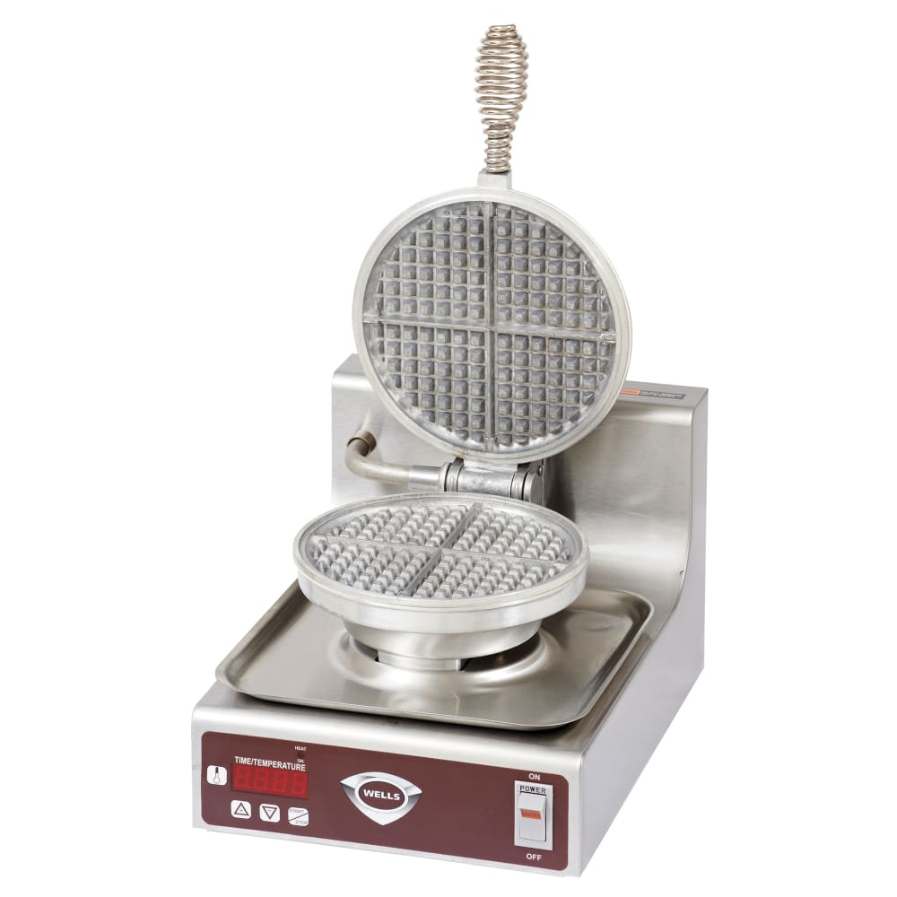 Wells WB1E Single Classic American Waffle Maker w/ Cast Aluminum Grids