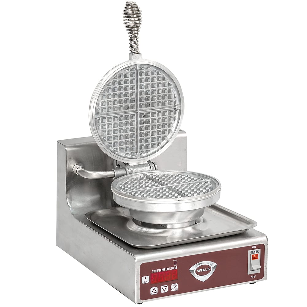 Wells WB1E Single Classic American Waffle Maker w/ Cast Aluminum Grids