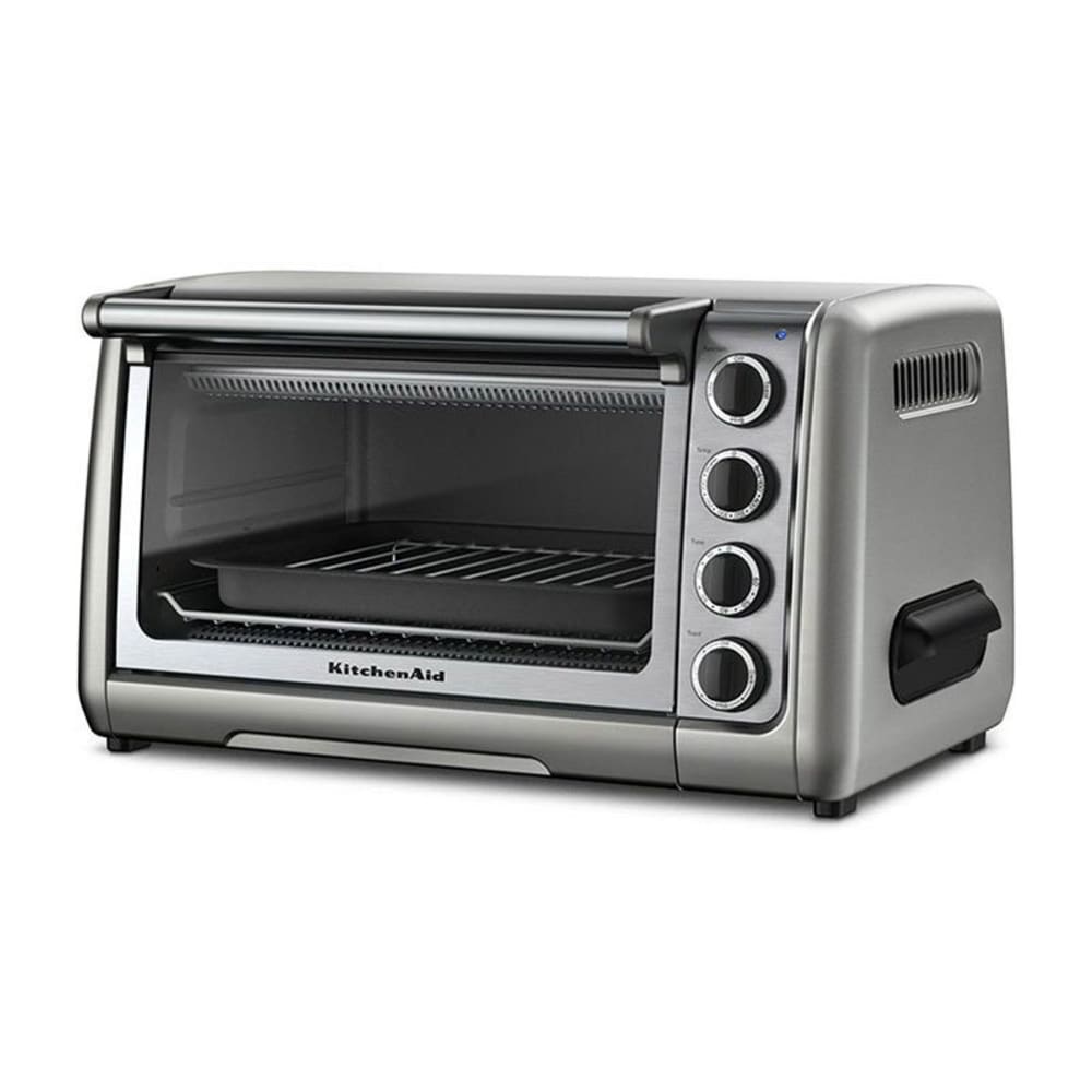 Medicinsk Kviksølv anspore KitchenAid KCO111CU 10-in Countertop Oven w/ Bake, Broil & Roast, Contour  Silver
