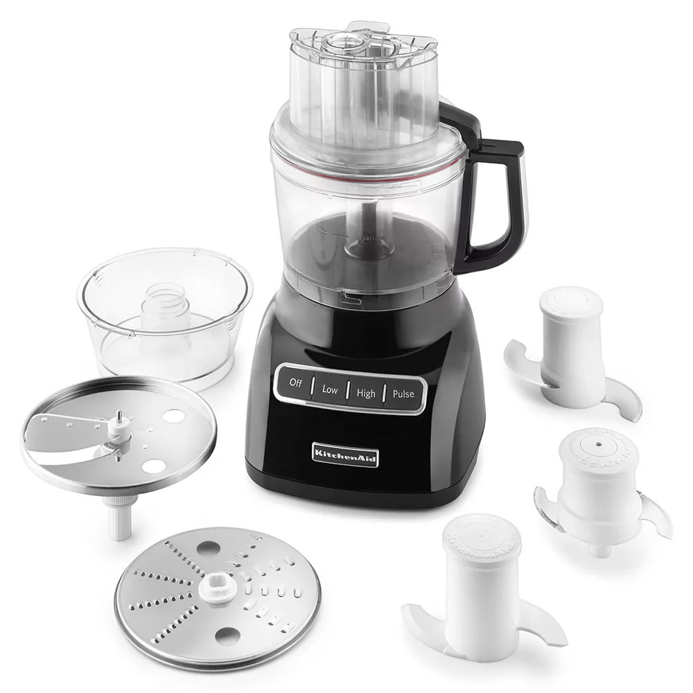 KitchenAid KFP0922OB 3 Speed Food Processor w/ 9 Cup Capacity, Onyx Black