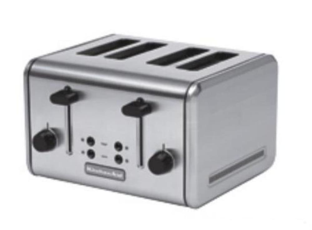 KMTT400SS Pop-Up Toaster, 4 Slot/ 4 Slice, Extra-Wide Slots, Steel